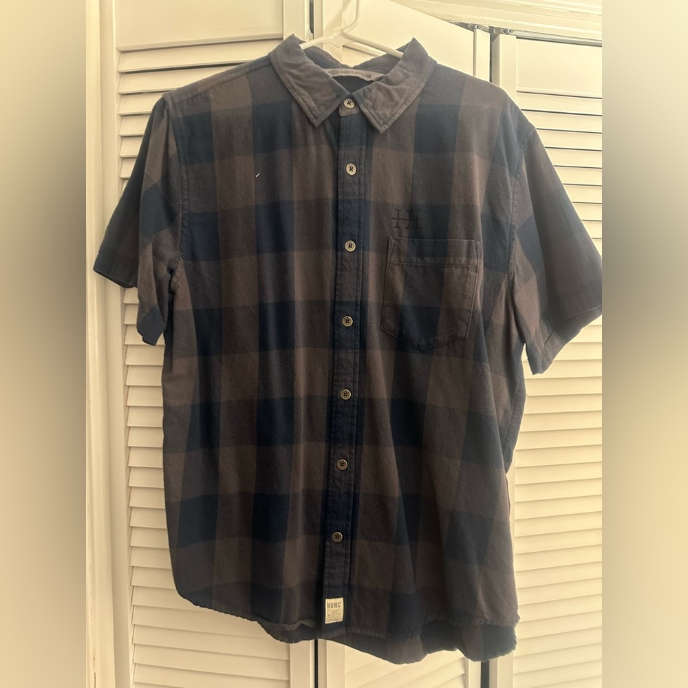 Harley Davidson Motor Clothes Short Sleeved Shirt Large